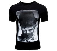 Religion Clothing Wanted 2 - Camiseta para hombre, negro azabache, M