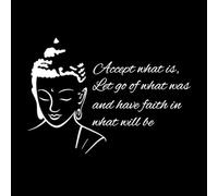 Religión Cultura Templo Buda Yoga Dormitorio Pegatinas artísticas de vinilo 51x71.7cm Fácil instalación Blanco