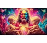 Religión de Jesús 1000 Piezas Puzzle para Adultos Juego Educativo relajación Juego Familiar Divertido & desafiante para Adultos y niños de 12 años y más 38x52cm/1000pcs