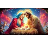 Religión de Jesús 1000 Piezas Puzzle para Adultos y niños de 12 años y más Papel Reciclado Juego Familiar Divertido & desafiante 38x26cm/1000pcs