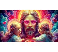 Religión de Jesús Papel Reciclado Puzzle para Adultos 1000 Piezas Juego Familiar Divertido & desafiante para Adultos y niños de 12 años y más 38x52cm/1000pcs