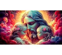 Religión de Jesús Papel Reciclado Puzzle para Adultos 1000 Piezas Juego Familiar Divertido & desafiante para Adultos y niños de 12 años y más 38x52cm/1000pcs