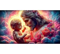 Religión de Jesús Puzzle para Adultos 1000 Piezas Juego de Puzzle Regalo Divertido & Actividad en casa para Adultos y niños de 12 años y más 38x26cm/1000pcs