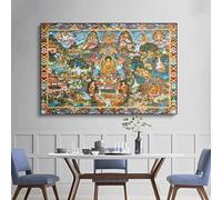 Religión lienzo pintura tradición budismo gráfico tarjeta carteles e impresiones Buda Señor arte de pared para sala de estar decoración del hogar 80x120CM sin marco