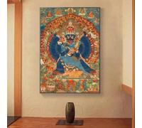 Religión Lienzo Pintura Tradición Budismo Gráfico Tarjeta Pósteres e Impresiones Buda Señor Arte de Pared Para Sala de Estar Decoración del Hogar 60x90cm Sin Marco