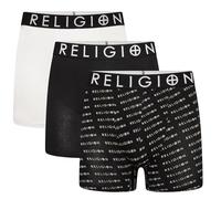 Religion - Paquete de 3 calzoncillos boxer de algodón para hombre - Ropa interior transpirable, suave y sin etiqueta, con cintura elástica - Tallas S a XXL, XXL