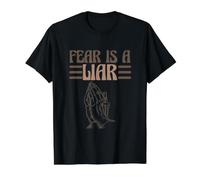 Religioso Diciendo Cristianismo Fe El Miedo católico es un mentiroso Camiseta gráfica económica, Hombre, Negro, S