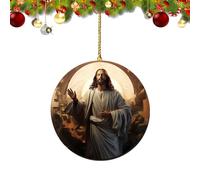 religiosos de Navidad - Artesanía Religiosa acrílica 2D - de Jesús para árbol de Navidad, para árbol de jardín, Pascua, Vacaciones, estantería, Interior del Coche, manija de Puerta