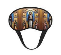 Religious Art - Antifaz de satén con borde negro para una comodidad óptima y bloqueo de la luz