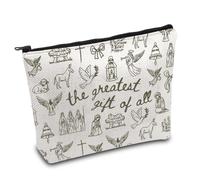 Religious Christmas Inspire - Bolsa de maquillaje con versículo bíblico, regalo de nacimiento de Jesús, el mejor regalo de todos, bolsa con cremallera, De todo el Reino Unido, Bolsa: