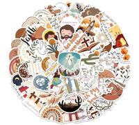 Religious Stickers - Surtido de arte estético y artesanía, inspirando a Jesús Christian Stickers | Water Bottle Labels Boho Decor | For Water Bottle Laptop Phone Phone Kids Teens Birthday Christmas