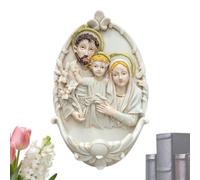 Religious Wall Art,Holy Water Font with Angel Design for Home Church | Wall Mounted Font,Religious Centerpiece,Angel Decor,Resin Sculpture,Home Sanctuary,Church Supply,Thoughtful Present