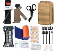 Relikee Kits de Supervivencia de Emergencia, Kit de Primeros Auxilios táctico para emergencias Militares, Bolsa Molle EMT IFAK, Kit de Control de cansancio para Acampar, Senderismo, Caza