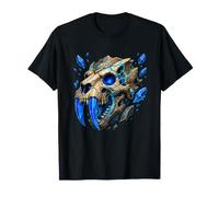 Reliquia de Calavera de Dientes de Sable de Cristal Azul arcano Camiseta
