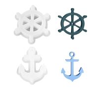 RELKLYU 1 Pieza De Molde De Anclaje Y Molde De Timón De 1 Pieza, Molde De Silicona, Herramienta De Adorno De Bricolaje, Molde De Yeso, Molde Creativo.