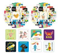 RELKLYU 120 Tarjetas De Dibujos Animados Lindas, Tarjetas De Aliento para Niños, Tarjetas Decorativas De Loncheras para Niños, Tarjetas De Diversión Creativa.