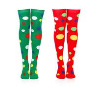 RELKLYU 2 Pares De Calcetines De Rodilla, Calcetines De Fiesta, Accesorios De Ropa, Calcetines Creativos Y Lindos, Adecuados para Fiestas De Baile, Fiestas Y Actuaciones.