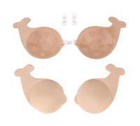 RELKLYU 2 Pares De Parches De Seno De Silicona, Parches Ligeros Y De Pecho Transpirable, Accesorios De Ropa Reutilizables, De Mujeres.