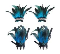 RELKLYU 2 Pares De Pulseras De Plumas, Accesorios Góticos, Accesorios Creativos, Accesorios De Juego De Roles, Accesorios Disfrazados.