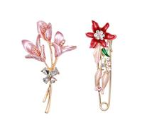 RELKLYU 2 Piezas De Broche De Flores, Broche Elee, Broche Decorativo De Ropa, Broche De Estilo Creativo, Broche del Conjunto De Diamantes.