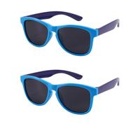 RELKLYU 2 Piezas De Gafas De Marco Azul Infantil, Gafas Personalizadas Y Modernas De Protección Solar Cuando Salen, Simples Y De Moda, Y Accesorios De Ropa.