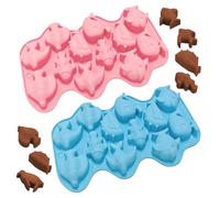 RELKLYU 2 Piezas De Molde De Silicona De Pescado, Patrón De Animales Marinos, Lindo Molde De Chocolate, Accesorios De Hielo De Postre De DIY, Utensilios para Hornear De Cocina.