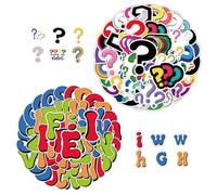 RELKLYU 50 Pegatinas En Inglés Y 60 Calcomanías De Marca De Interrogación, Pegatinas Creativas, Pegatinas Decorativas De Bricolaje, Pegatinas Divertidas.