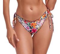 RELLECIGA Braguita Bikini Brasileña Mujer con Lazos Laterales y Volantes Ruffle Desert Lily M