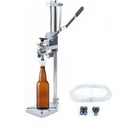 Rellenador de botella de cerveza, llenador líquido de acero inoxidable de la máquina de llenado de botella de bebida de vino manual para vidrio, plástico, convoluto y amp; Botella oscilante (boca de b