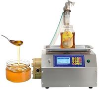 Rellenador de Líquidos Viscosos, Rellenador con Peso Automático, Flujo 7L/min, Cuantificación 20g-10kg, Control Digital, Acero Inoxidable, A-nti-Fuga para Miel/Pasta/Casa/Commercial(Thick liquid)