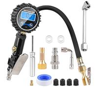 Rellenador de neumáticos Leikurvo, medidor de presión de aire digital 200 PSI, medidor de presión de neumáticos digital, medidor de presión de neumáticos calibrado, medidor de presión de neumáticos