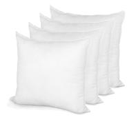 Relleno de almohada de 12 x 12 pulgadas, relleno de poli?ster, funda est?ndar, paquete de 4