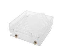 Relleno de Cápsulas Vacías de 8 Tipos Y 100 Agujeros, Placa de Llenado de Cápsulas Transparente con Placas Esparcidoras de Polvo, Herramienta de Llenado de Cápsulas(4#)
