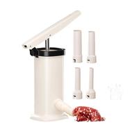 Relleno de carne, máquina de salchichas casera, relleno de cerdo resistente, relleno de alimentos de gran capacidad de 2 l, fácil de limpiar y ahorra energía, 10,5 x 17,8 cm para uso doméstico, crema