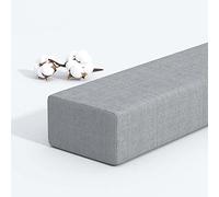 Relleno de espacio de cama largo, cierra el espacio entre la pared del cabecero o el pie para cama individual/doble/king, almohada gruesa de soporte de colchón rectangular, tamaño personalizado (gris