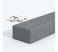 Relleno de espacio de cama largo, cierra el espacio entre la pared del cabecero o el pie para cama individual/doble/king, almohada gruesa de soporte de colchón rectangular, tamaño personalizado (gris