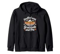 Relleno de gratitud y pastel de Acción de Gracias Sudadera con Capucha