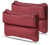 Relleno de Huecos Asiento Coche para Focus MK3 2011-2014, Cuero PU Organizador Caja de Almacenamiento Asientos Delantero Interior Accesorios,C/Red