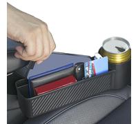 Relleno de huecos de asiento, de almacenamiento anticaída para espacio de asiento, Organizador de bolsillo lateral de consola multifuncional con portavasos para teléfono móvil, billetera, moneda, llav