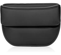 Relleno de huecos para asientos de coche. for Jeep Renegade 2016 2017 2018-2024 2025 2026, Seat Storage Box Leakproof PU Leather Car Console Side Pocket Accessories(B-black)