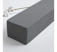 Relleno de Huecos para Cama, Almohada de cuña Gris para Cama California King - Extensor de colchón Rectangular de 7.8" x 3" para cabecero y sofá - Topes de Lino para mesita de Noche para Sol