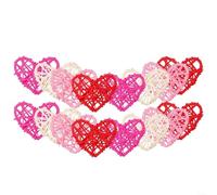 Relleno de jarrón de corazón de sauce para celebraciones de San Valentín, corazones ligeros y de ratán para uso doméstico y fiesta (16)