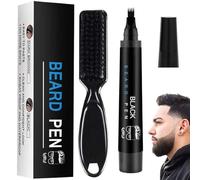 Relleno De Lápiz De Barba para Hombres,Kit De Bolígrafo De Relleno para Barba,Lápiz De Relleno De Barba Resistente al Agua,Kit De Bolígrafo Relleno De Barba Es la Mejor Opción para Viajar o Regalar