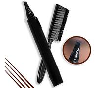 Relleno de lápiz para barba, Cepillo Y Relleno De LáPiz De Barba A Prueba De Agua, Kit De BolíGrafo De Relleno Para Barba, Herramienta De Peinado De Cejas De SalóN, Marron Oscuro