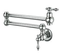 Relleno de Olla de Marihuana de Pared de Pared de Llanura de latón de la Pared con Brazos de Columpio de Doble articulación 2 manijas de la Cocina Grifo de Agua fría, c (b)
