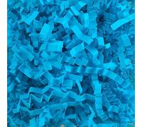 Relleno de papel de corte arrugado reciclable para envolver regalos, confeti, rafia, hierba, papel triturado para cestas de Pascua, relleno de huevos creativos (50 g) (azul)