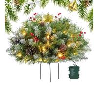 Relleno de urna de Navidad - Soporte trípode para jardineras de exterior, decoración navideña para tiendas, porches, macizos de flores y jardín