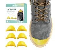 Relleno de zapatos ajustable para zapatos grandes - (3 pares) suela antideslizante para un ajuste holgado y talón Slippage, almohadillas ergonómicas para los dedos del pie y el talón para hombres y