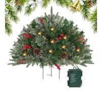 Relleno para Árbol De Navidad | Relleno para Macetas con Iluminación Exterior y Soporte de Trípode - Decoración Navideña para Reuniones Familiares Jardines Parterres y Porches