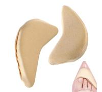 Rellenos De Almohadillas Para Los Dedos Del Pie - 1 Par De Inserciones Para Zapatos Demasiado Grandes | Inserciones De Puntera Delantera De Media Talla Lavables Para Tacones Altos, Botas (Beige)